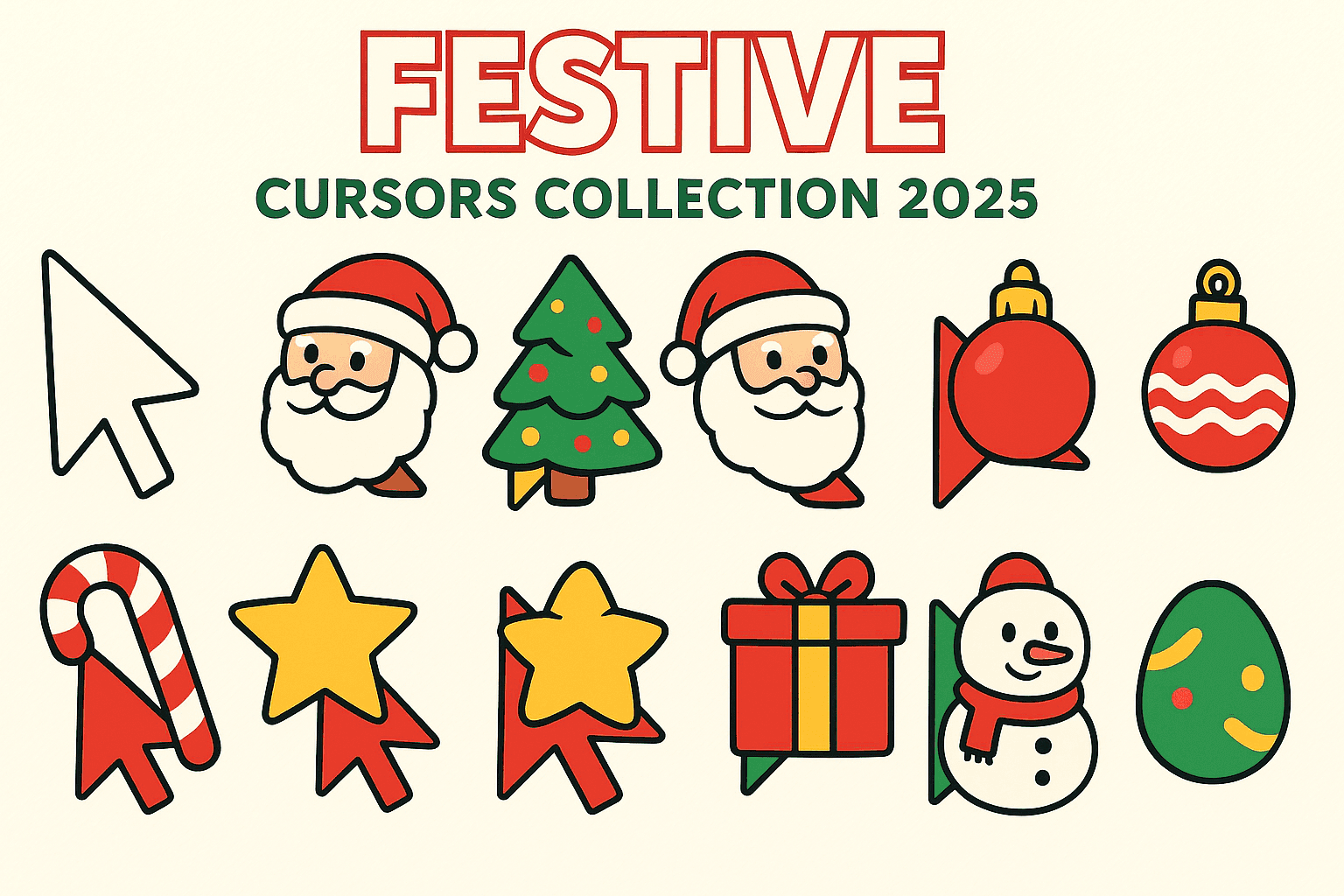 Images for the cursor collection: Festive Cursors Collection 2025