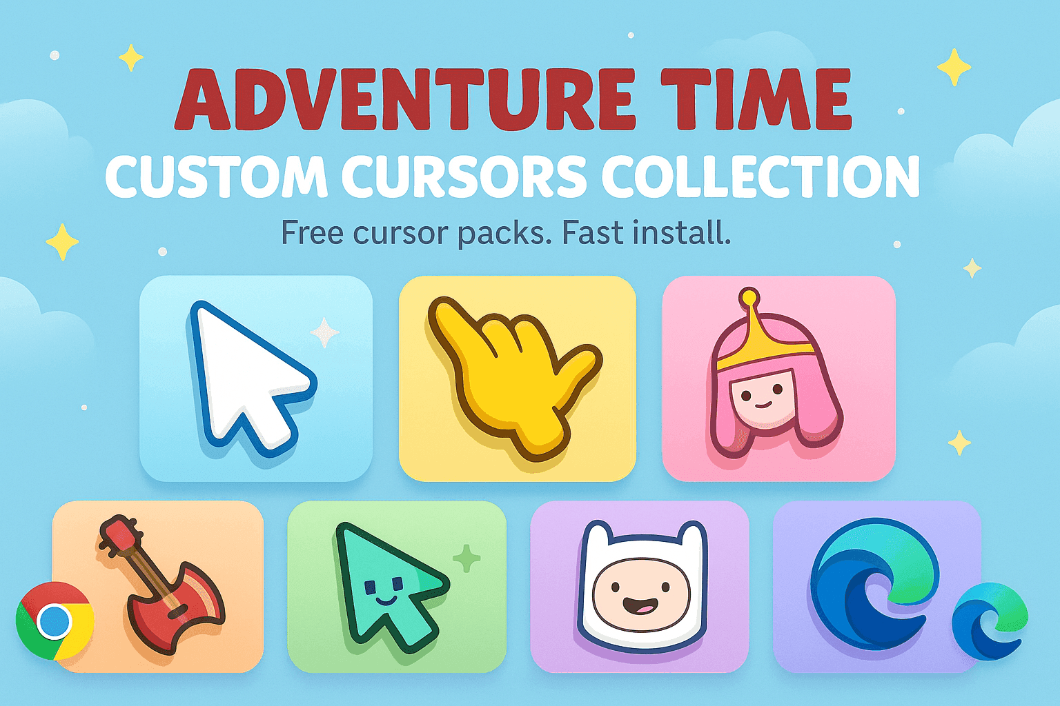 Images for the cursor collection: Adventure Time Cursors Collection
