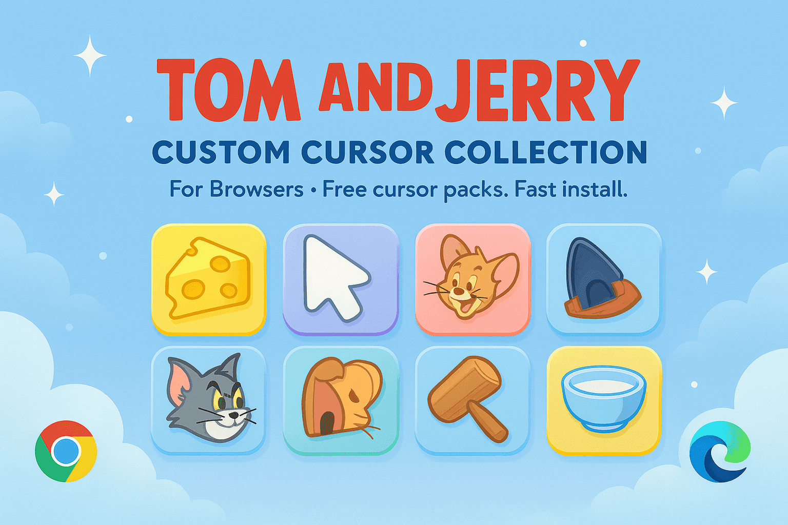 Images for the cursor collection: Tom and Jerry Custom Cursor Collection for Browsers