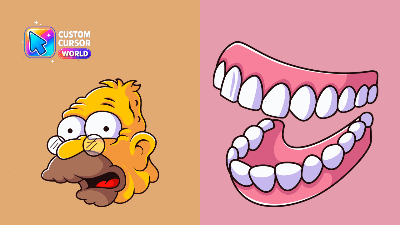 Прев'ю курсор-паку: Abraham Simpson Custom Cursor for Chrome and Edge