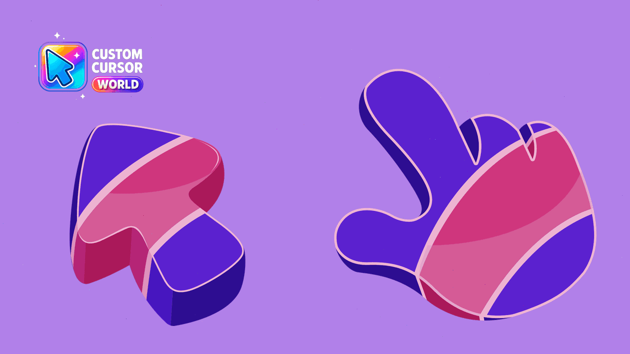 Прев'ю курсор-паку: Purple Abstract Cursor Pack