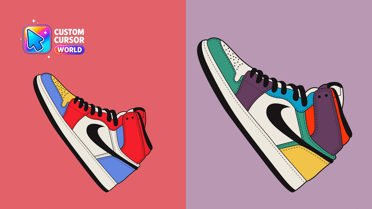 Прев'ю курсор-паку: Custom Chrome Cursor Pack - Air Jordan Retro Multi-Color