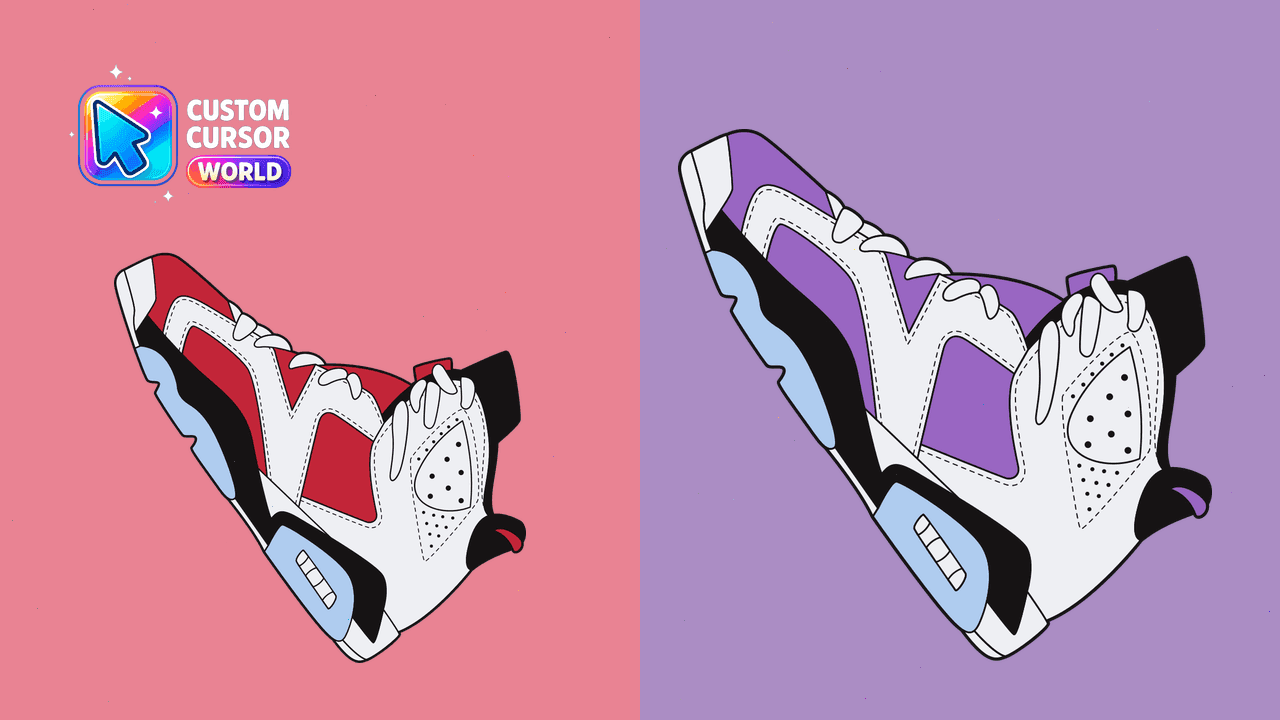 Прев'ю курсор-паку: Custom Cursor Pack - Air Jordan 6 Carmines for Browser