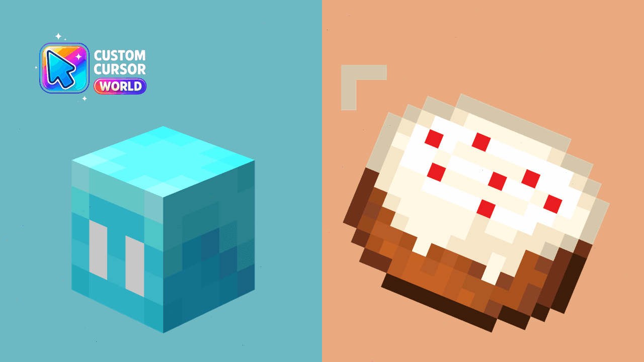 Прев'ю курсор-паку: Custom Cursor Pack: Allay & Cake from Minecraft