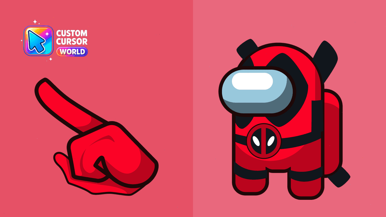 Прев'ю курсор-паку: Deadpool Among Us Custom Cursor Pack