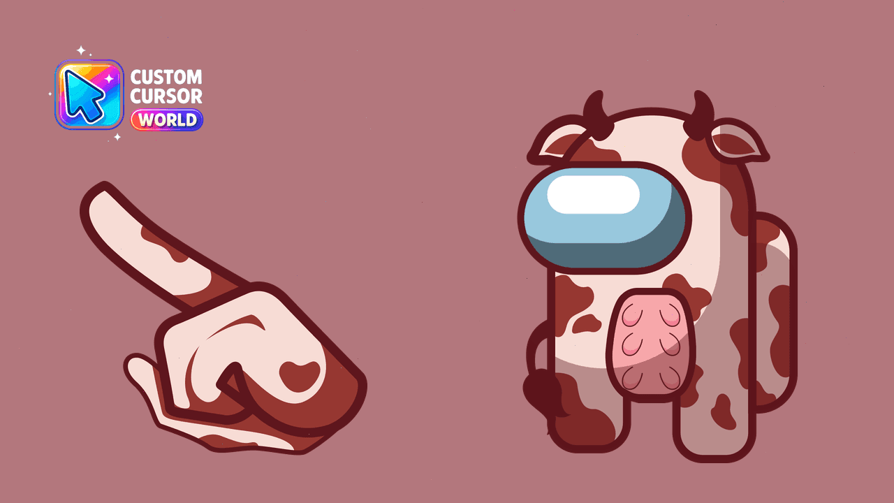 Прев'ю курсор-паку: Among Us Custom Cursor Pack - Funny Cow Collection