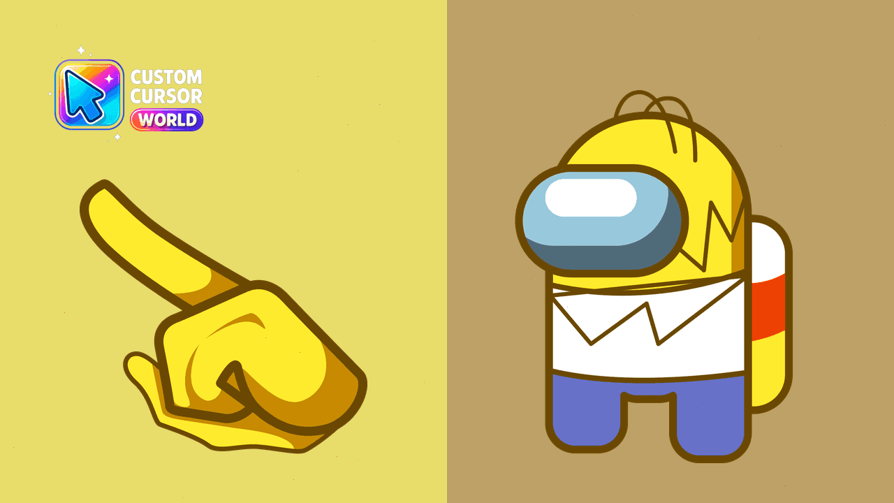 Прев'ю курсор-паку: Homer Simpson Custom Cursor Pack for Chrome & Edge