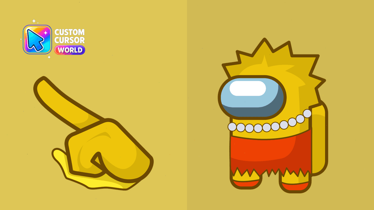 Прев'ю курсор-паку: Lisa Simpson Custom Cursor for Chrome & Edge