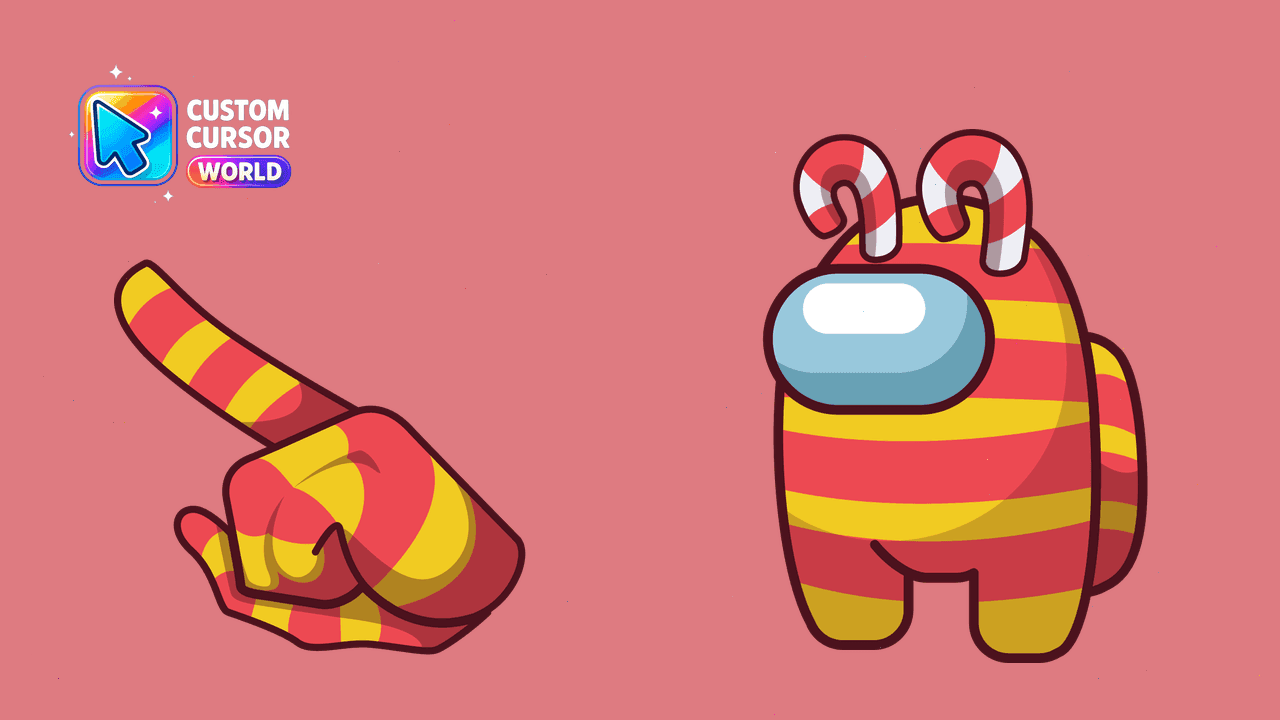 Прев'ю курсор-паку: Happy Holidays Cursor Pack with Among Us Lollipop
