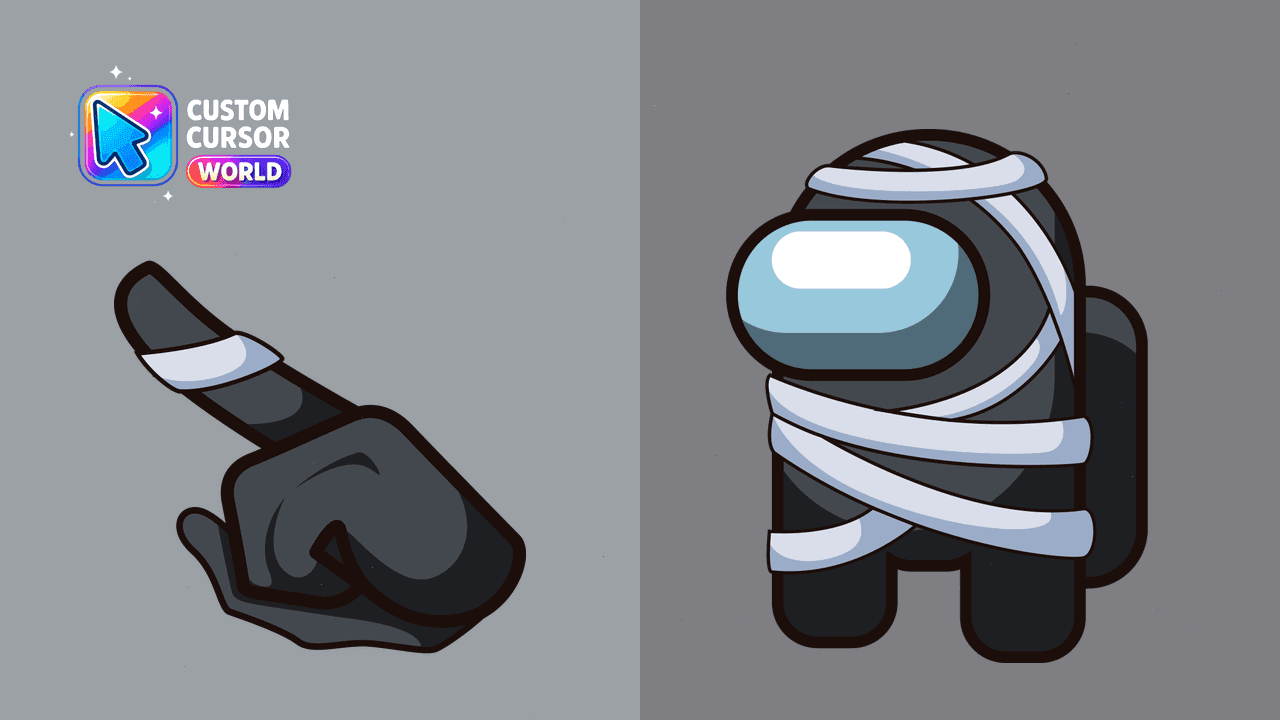 Прев'ю курсор-паку: Among Us Mummy Custom Cursor Pack for Chrome & Edge