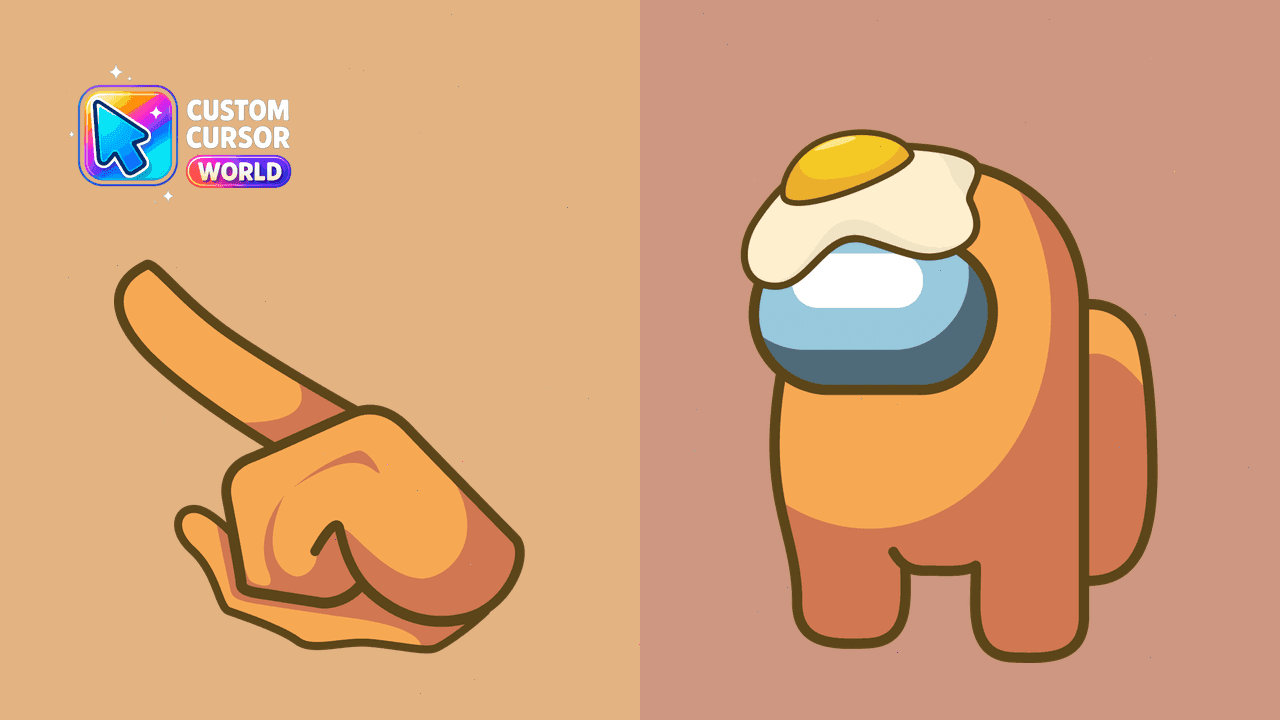 Прев'ю курсор-паку: Orange Character Cursor Pack - Among Us Theme