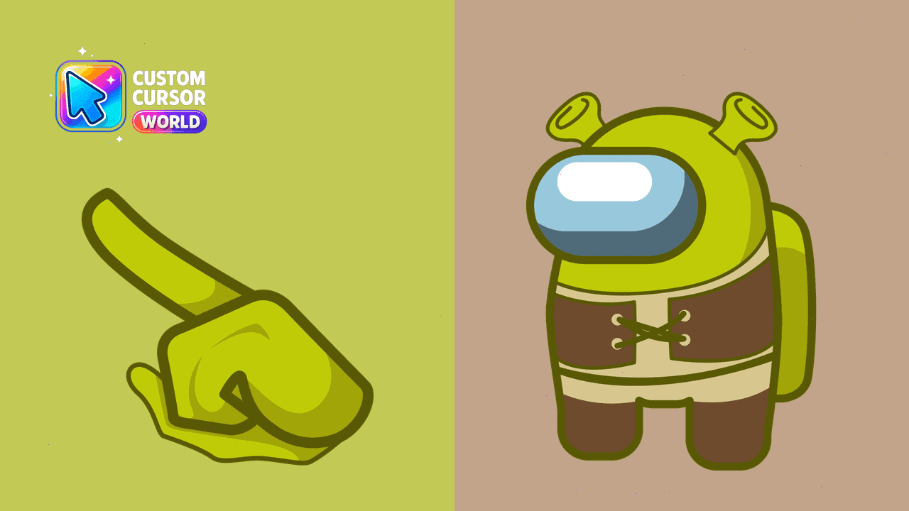 Прев'ю курсор-паку: Among Us Shrek Custom Cursor Pack