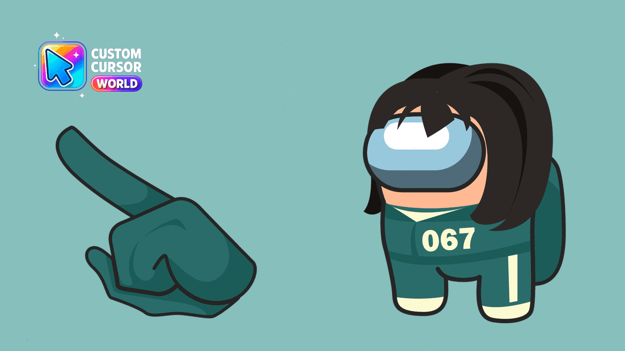 Прев'ю курсор-паку: Among Us Squid Game Cursor Pack - Customizable for Browsers