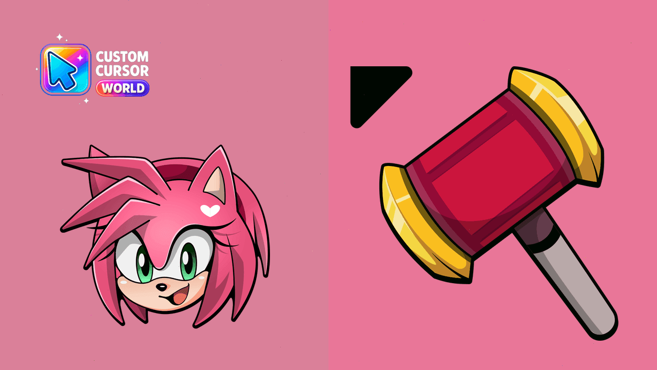 Прев'ю курсор-паку: Amy Rose Custom Cursor Pack for Chrome and Windows