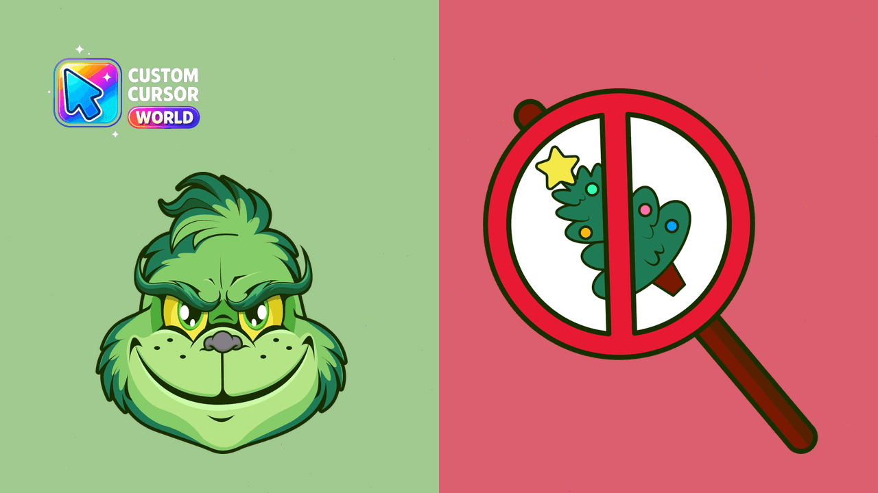 Прев'ю курсор-паку: Grinch Custom Cursor Pack for Chrome and Edge