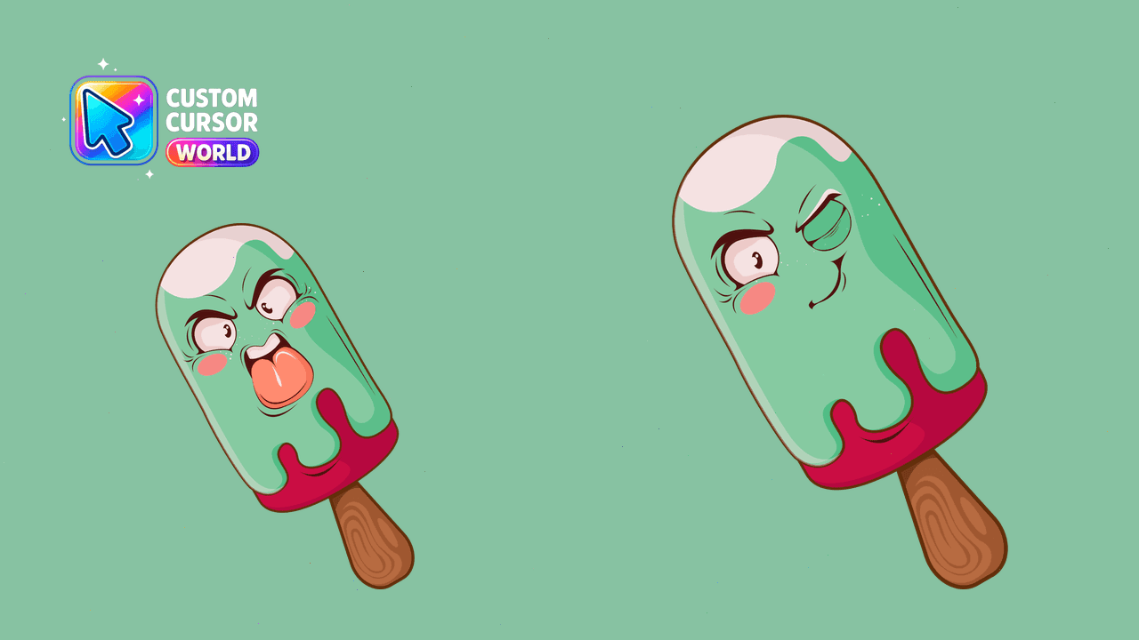 Прев'ю курсор-паку: Angry Ice Cream Custom Cursor Pack