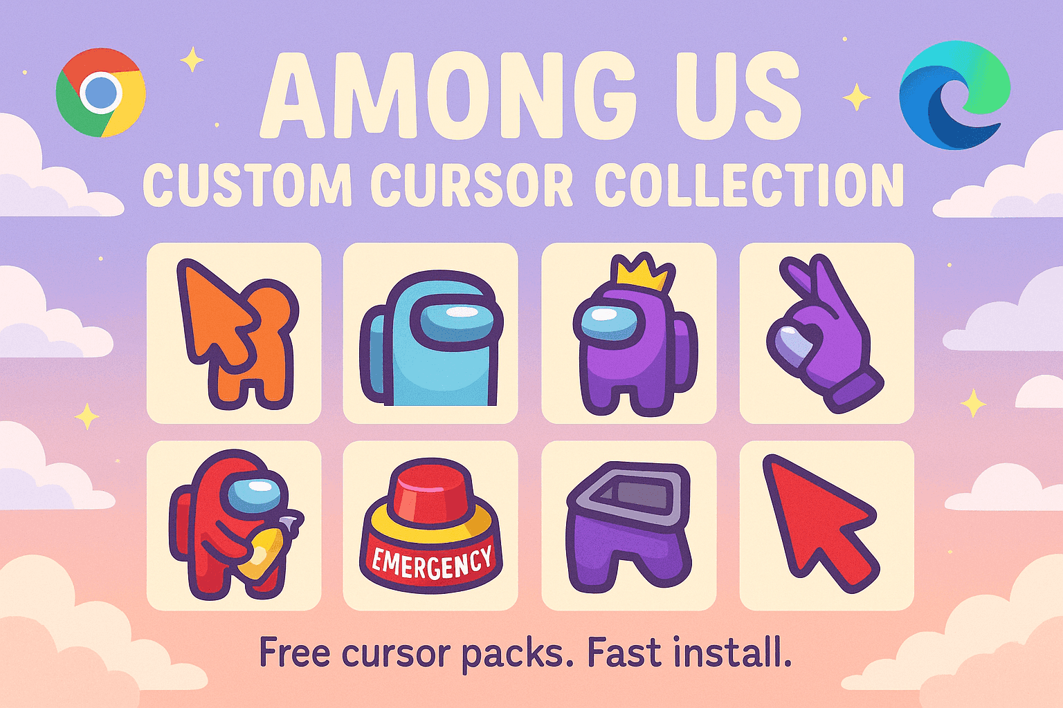Images for the cursor collection: Among Us Custom Cursor Collection