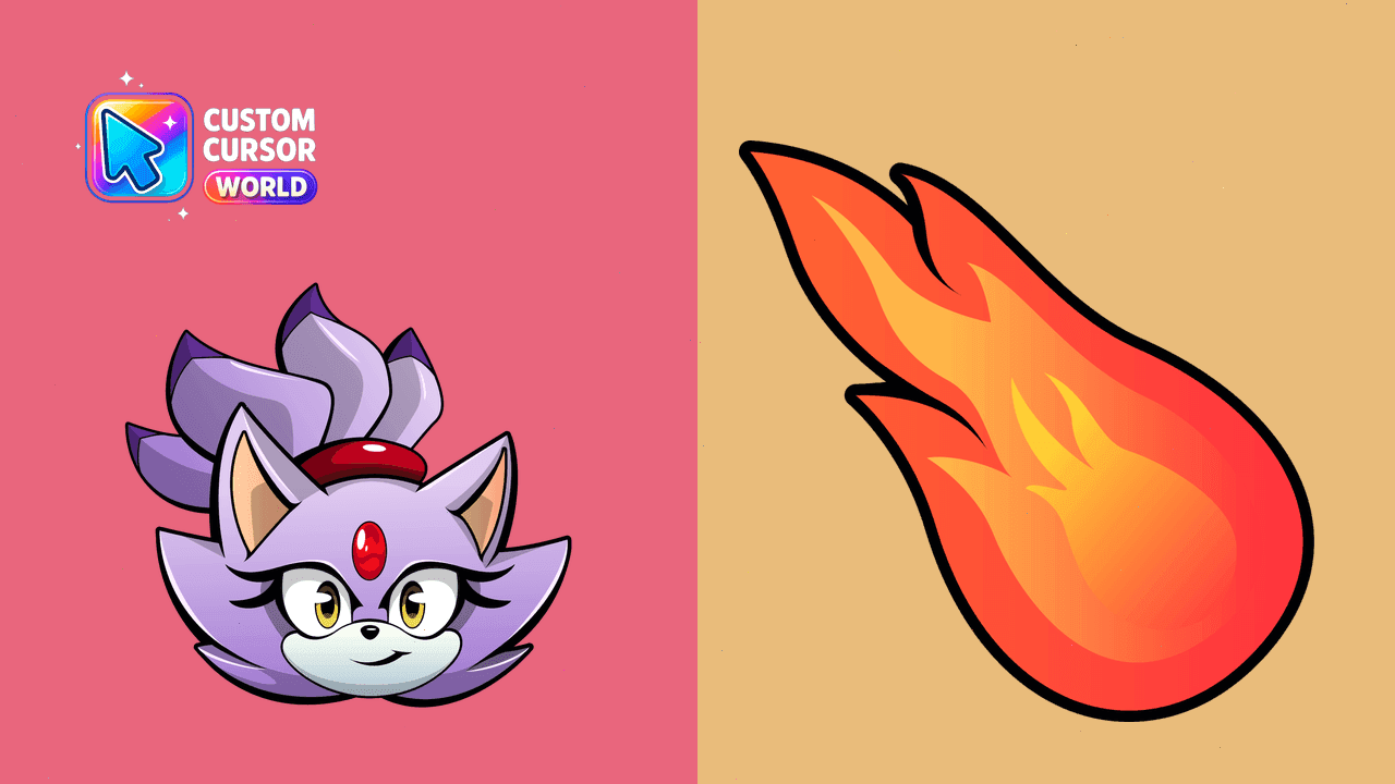 Прев'ю курсор-паку: Blaze the Cat Custom Cursor Pack