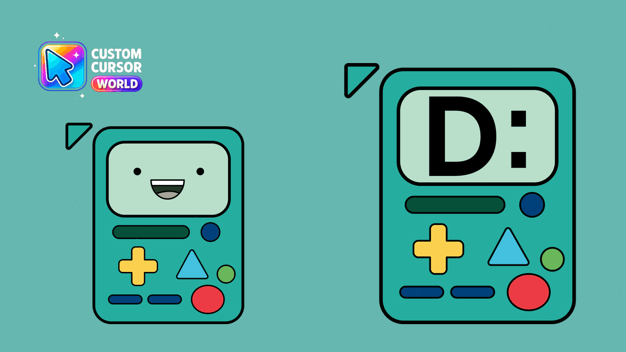 Прев'ю курсор-паку: Custom Cursor Pack - Finn and Jake's BMO Bundle