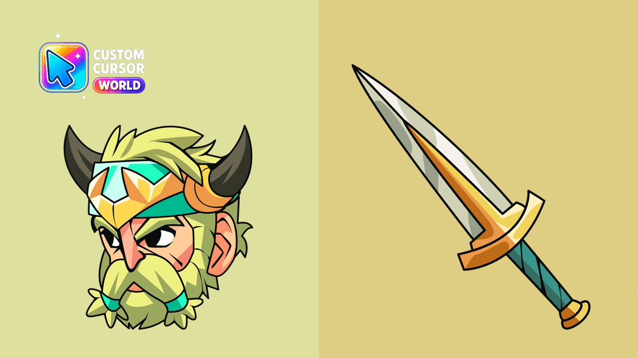 Прев'ю курсор-паку: Viking Warrior Cursor Pack for Browser
