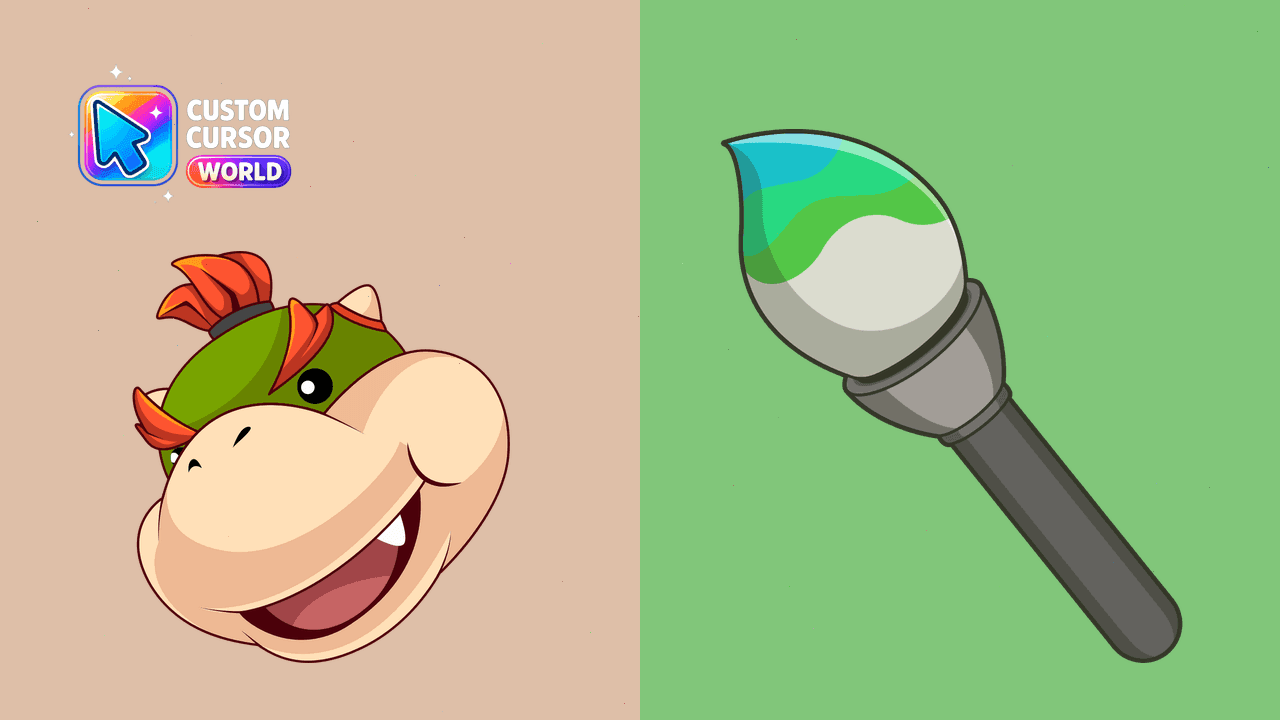 Прев'ю курсор-паку: Bowser Jr. Custom Cursor Pack for Chrome & Edge