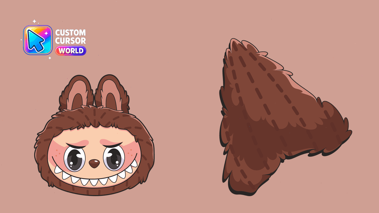 Прев'ю курсор-паку: Brown Labubu Custom Cursor for Chrome