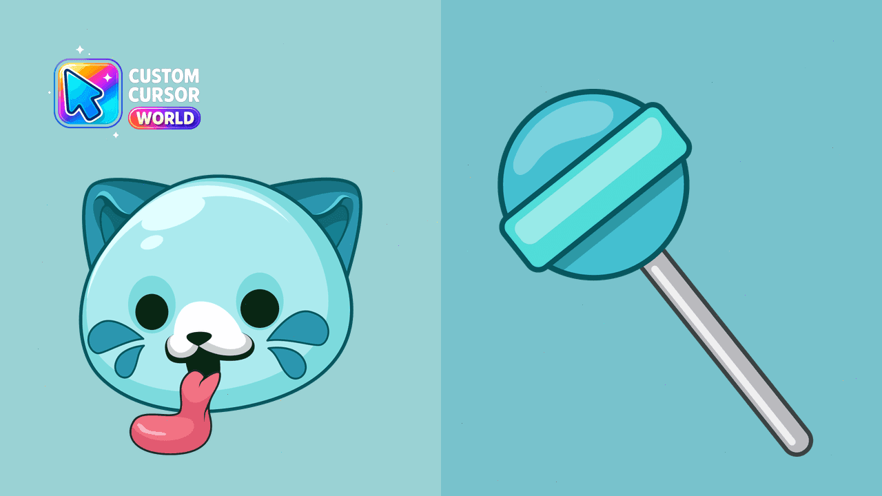 Прев'ю курсор-паку: Custom Cursor Pack - Candy Cat for Chrome & Edge