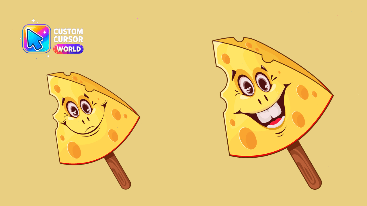Прев'ю курсор-паку: Cheese Cursor Pack for Chrome & Edge