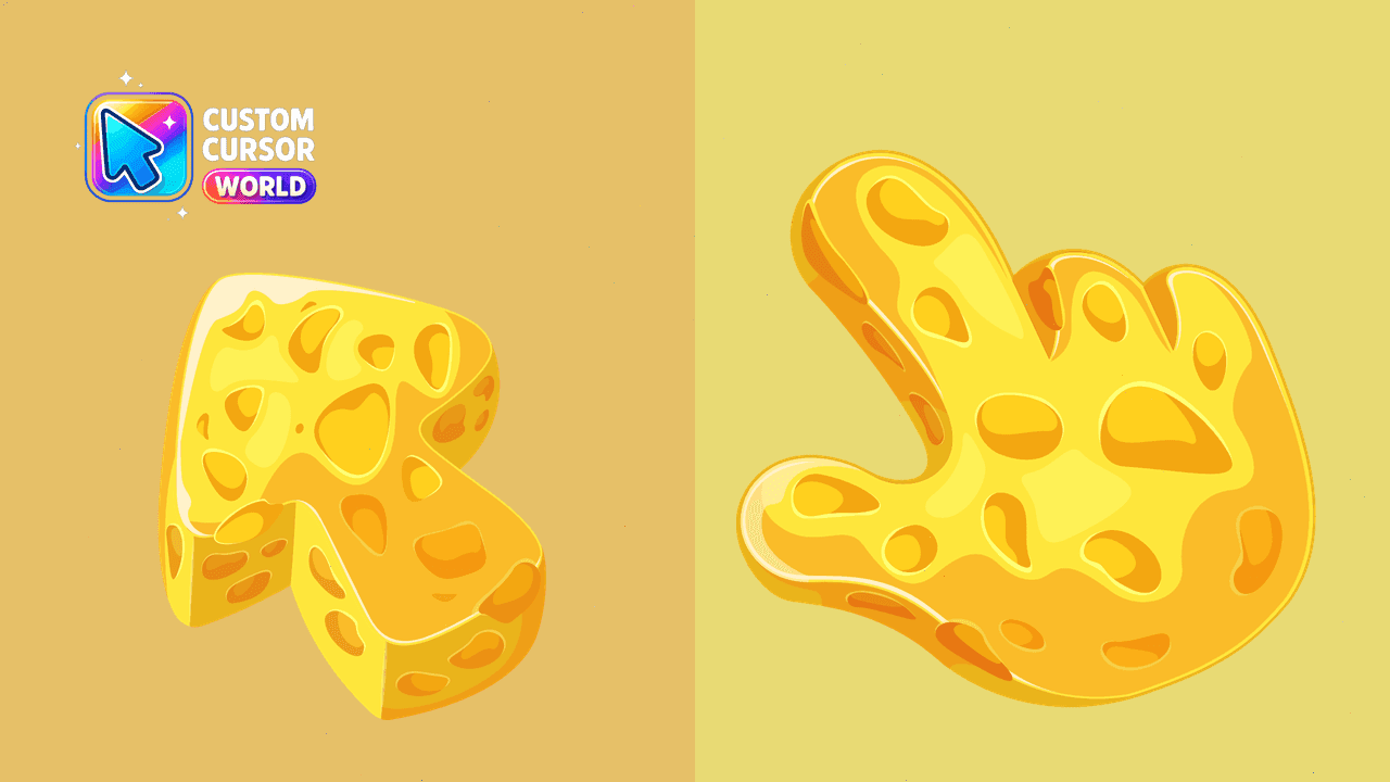 Прев'ю курсор-паку: Cheese Cursor Pack for Chrome & Edge