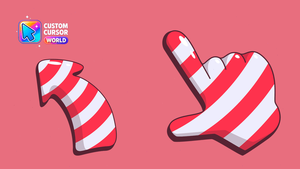 Прев'ю курсор-паку: Custom Candy Cane Cursor Pack