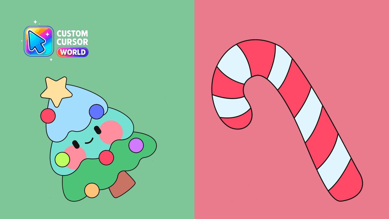 Прев'ю курсор-паку: Festive Cursor Pack - Christmas Tree & Candy Designs for Chr