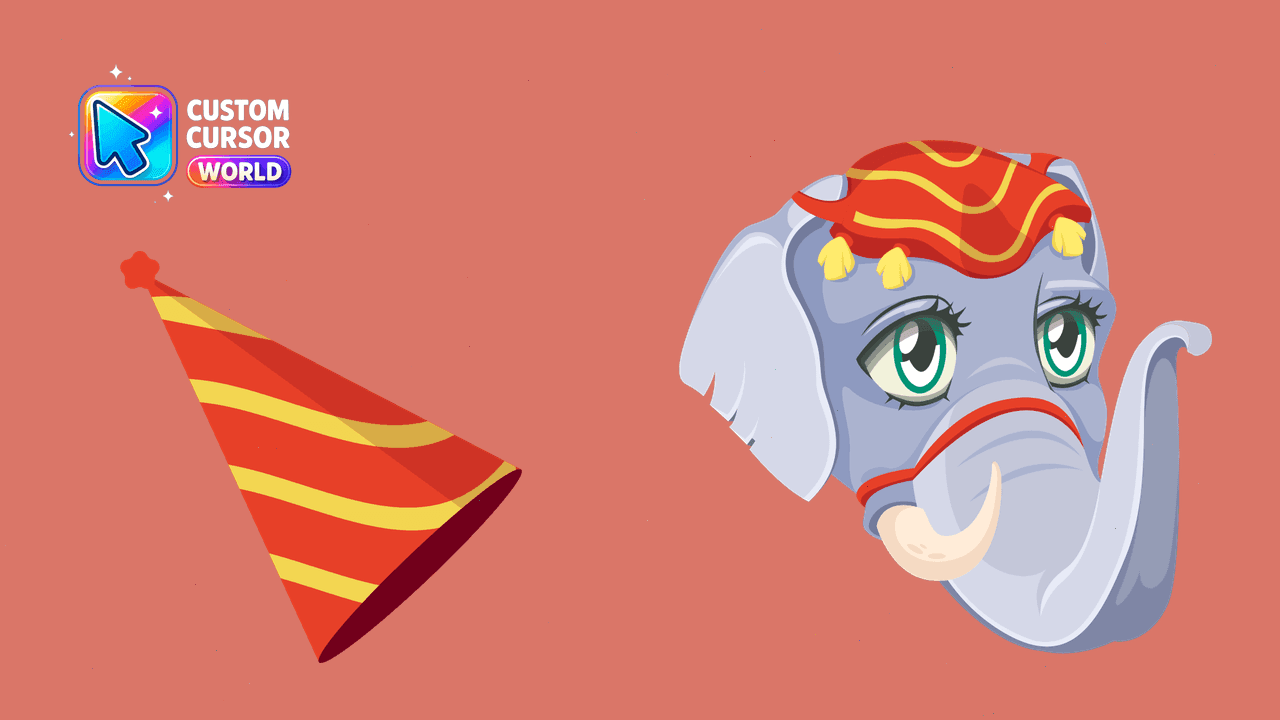 Прев'ю курсор-паку: Circus Elephant Custom Cursor Pack