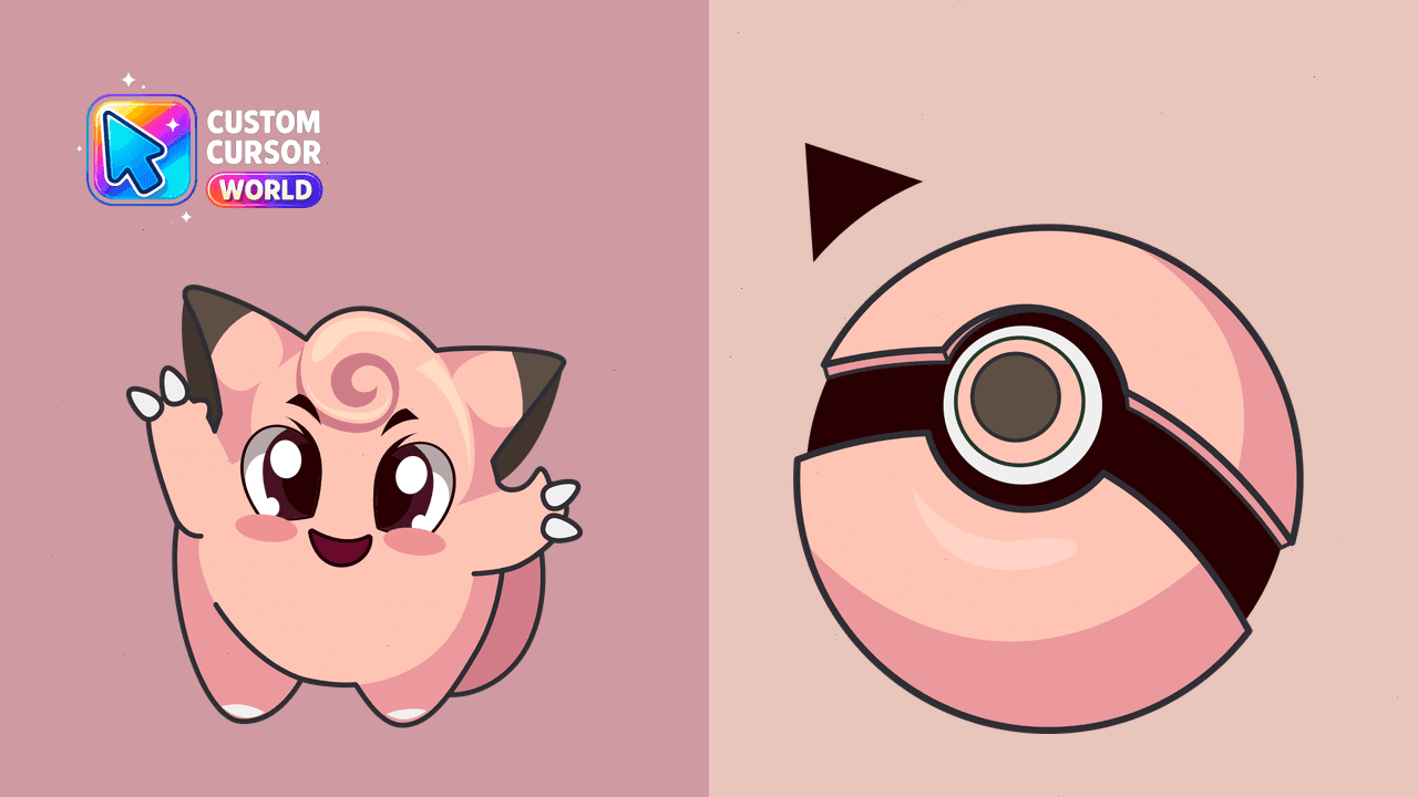 Прев'ю курсор-паку: Cute Clefairy Custom Cursor Pack