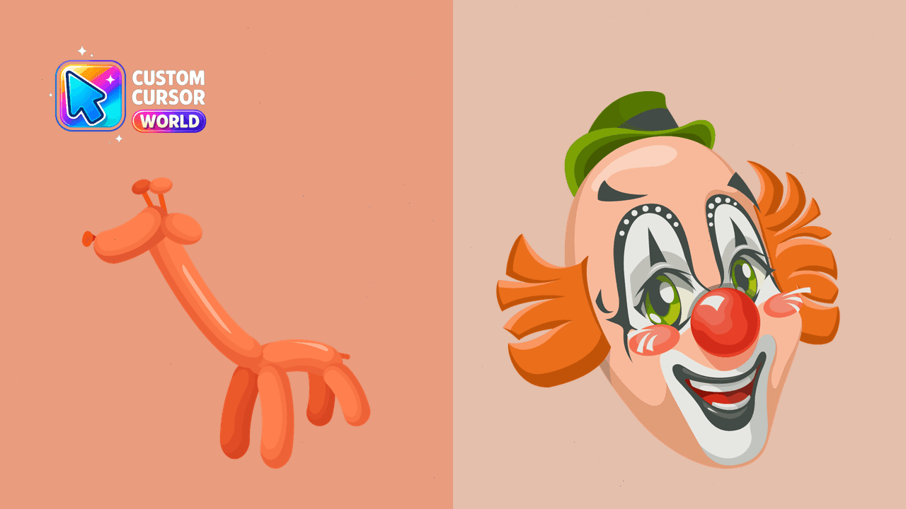Прев'ю курсор-паку: Circus Clown Custom Cursor Pack for Chrome