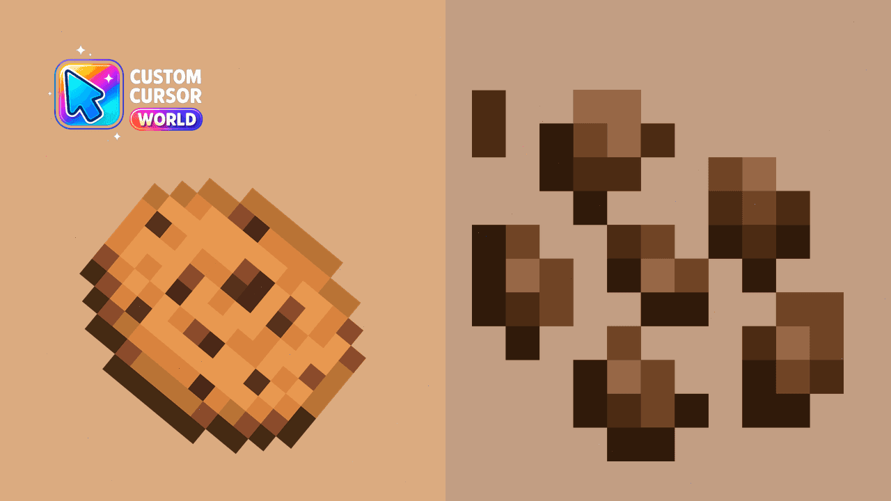 Прев'ю курсор-паку: Cookie Cocoa Beans Custom Mouse Cursor Pack