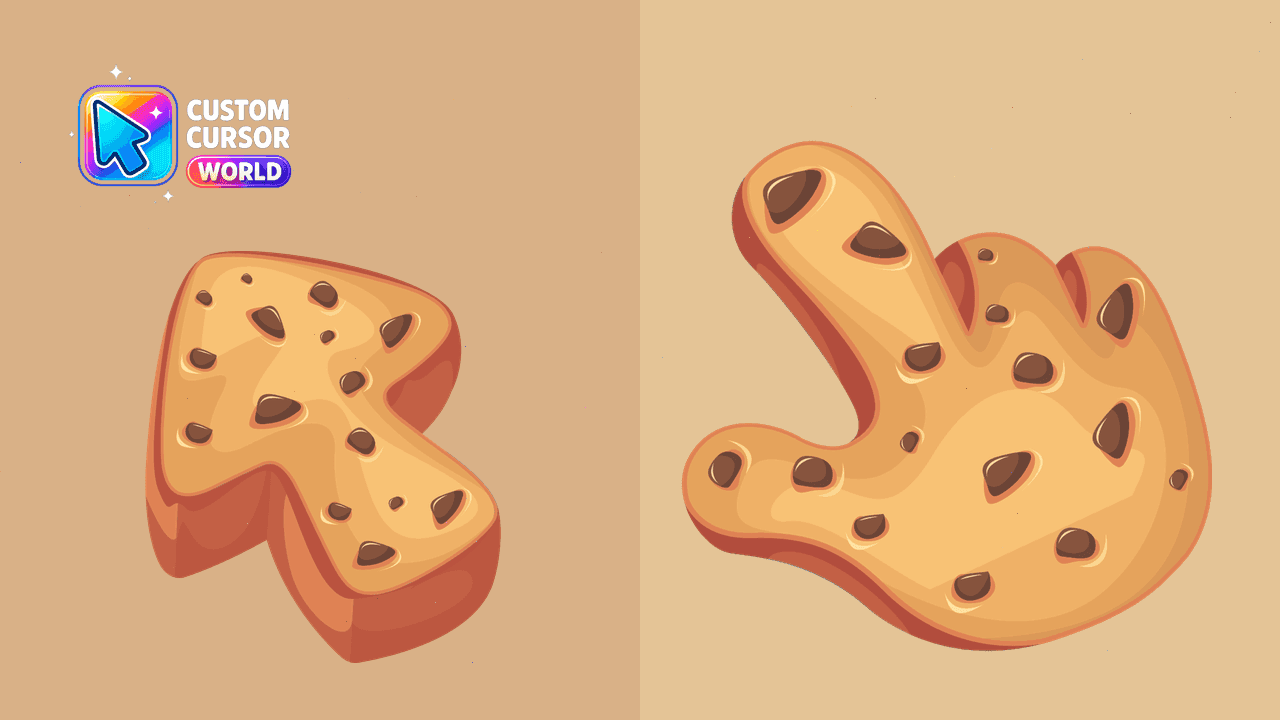 Прев'ю курсор-паку: Cookie Texture Cursor Pack