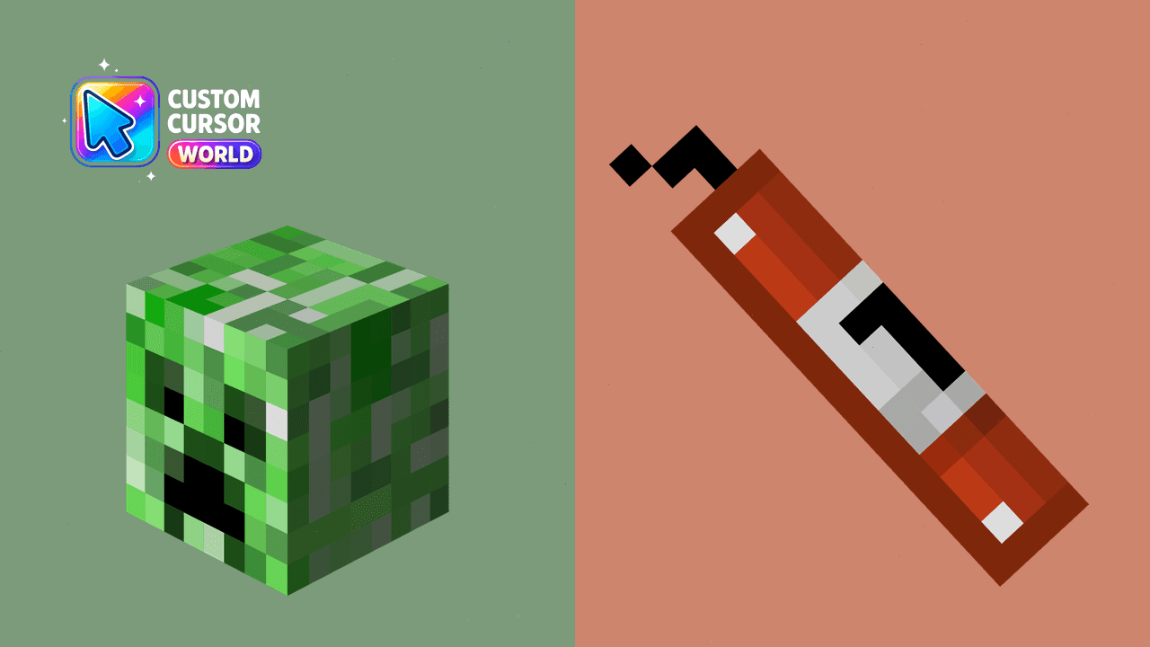 Прев'ю курсор-паку: Explosive Creeper Mouse Cursor Pack