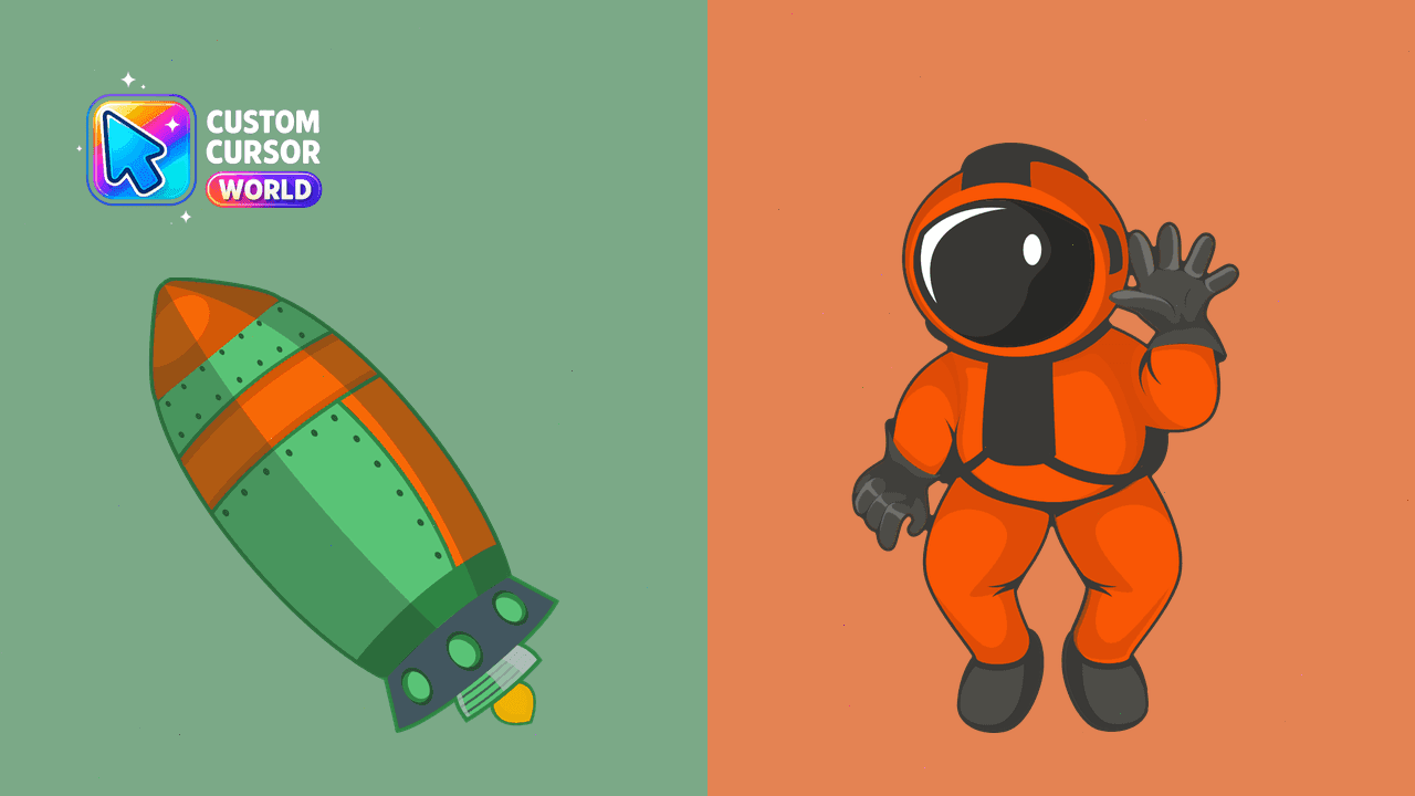 Прев'ю курсор-паку: Custom Cursor Pack - Curious Astronaut