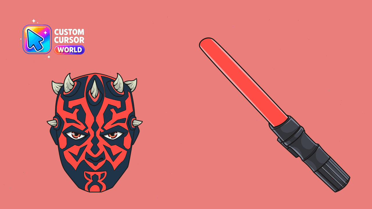 Прев'ю курсор-паку: Darth Maul Lightsaber Cursor Pack for Chrome & Edge