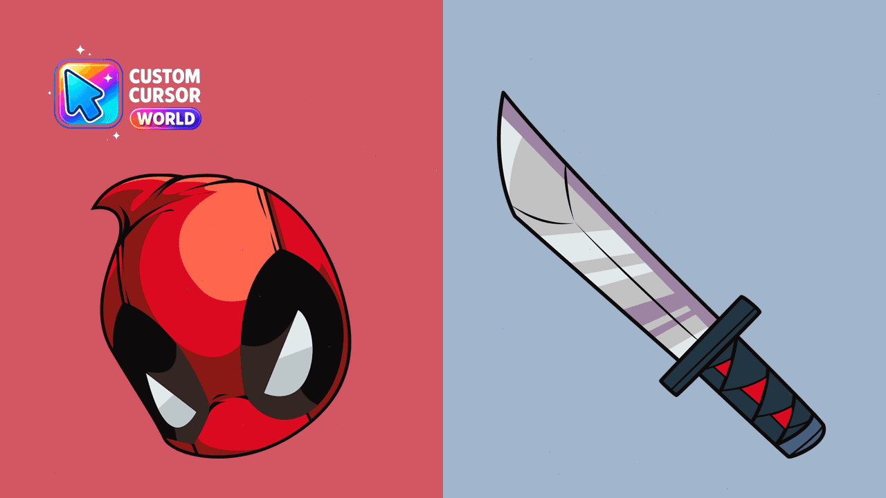 Прев'ю курсор-паку: Deadpool Custom Cursor Pack for Chrome and Edge