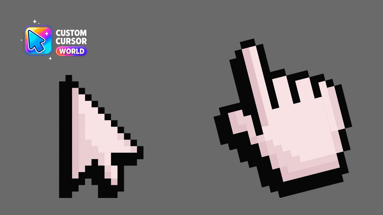 Прев'ю курсор-паку: Pink Pixel Custom Cursor Pack for Chrome and Edge