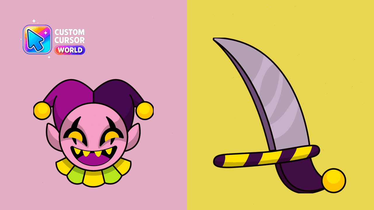 Прев'ю курсор-паку: Deltarune Jevil Custom Cursor Pack