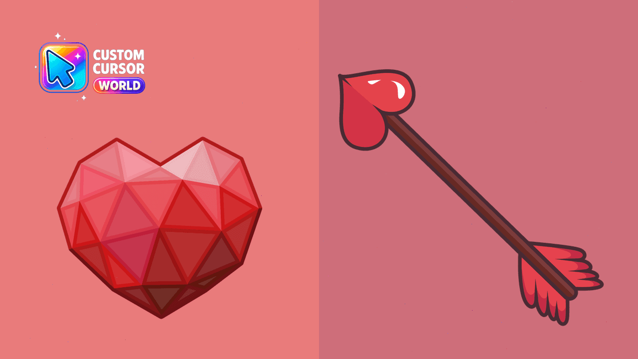 Прев'ю курсор-паку: Heart Cursor Pack for Valentine's Day