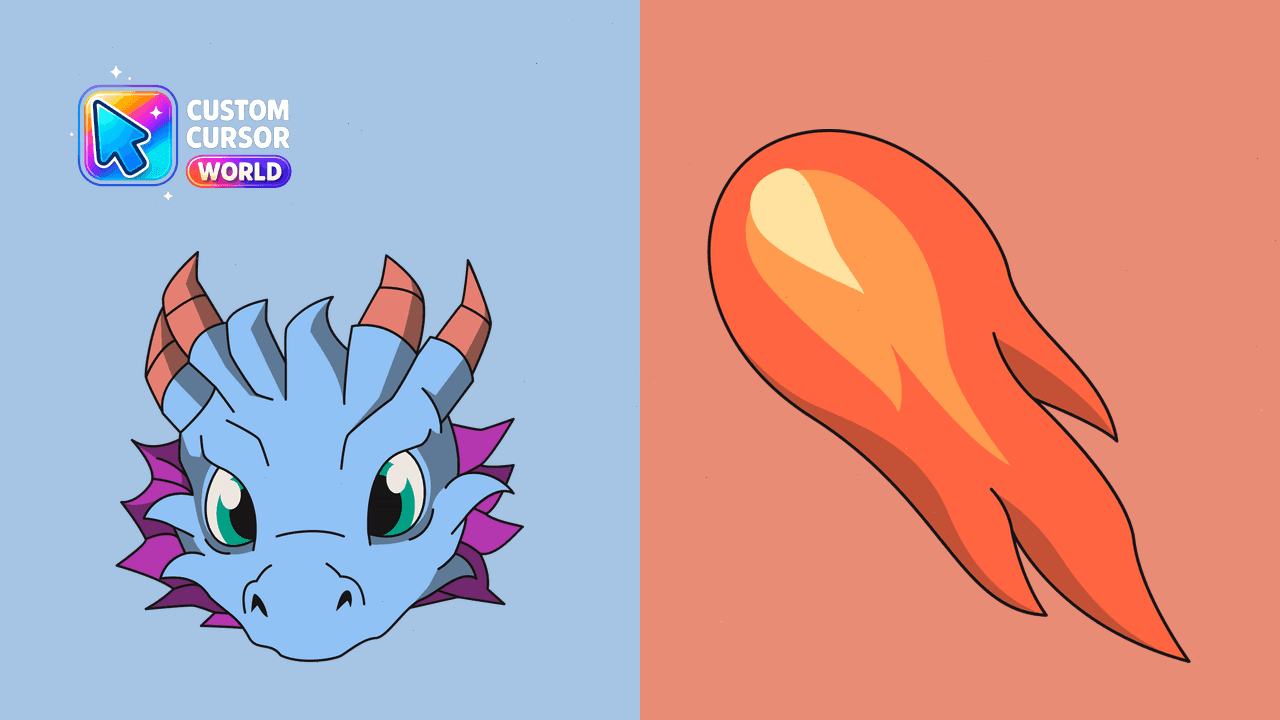 Прев'ю курсор-паку: Custom Cursor Pack - Dragon Theme for Chrome & Edge