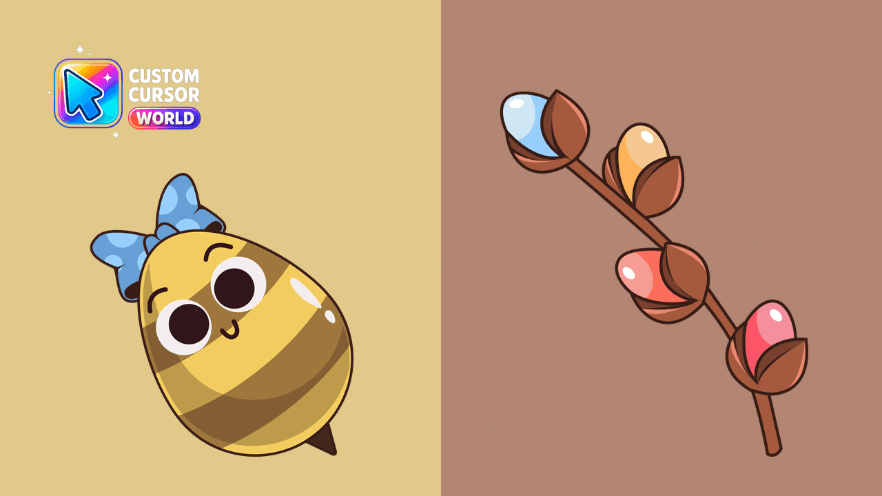 Прев'ю курсор-паку: Easter Cursor Pack for Browser Customization