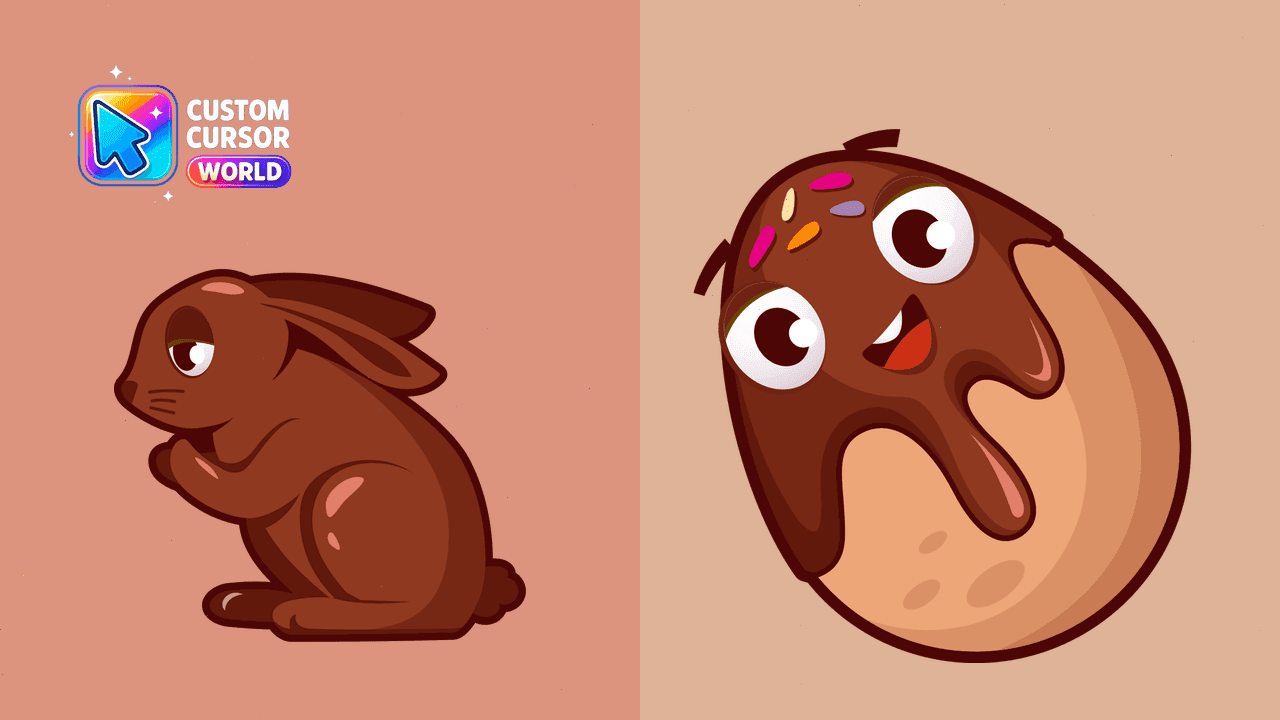 Прев'ю курсор-паку: Easter Candy Bunny Custom Cursor Pack for Chrome & Edge