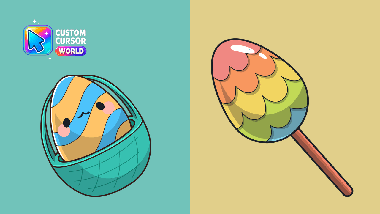Прев'ю курсор-паку: Easter Cute Eggs Custom Cursor Pack