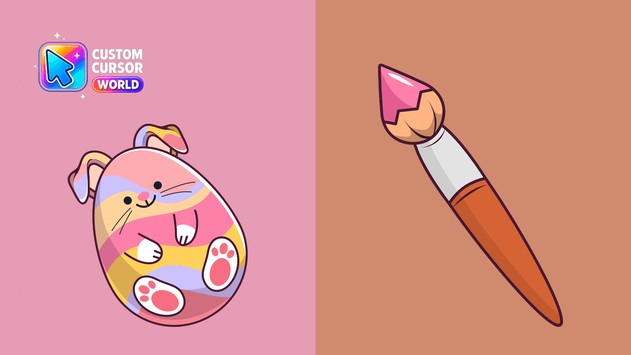 Прев'ю курсор-паку: Easter Bunny Cursor Pack for Chrome and Edge