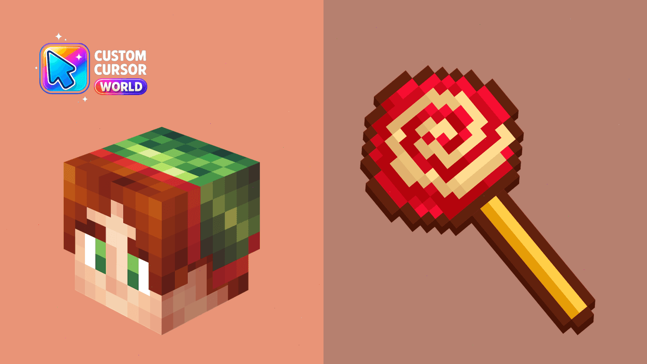 Прев'ю курсор-паку: Elf Minecraft Cursor Pack for Chrome