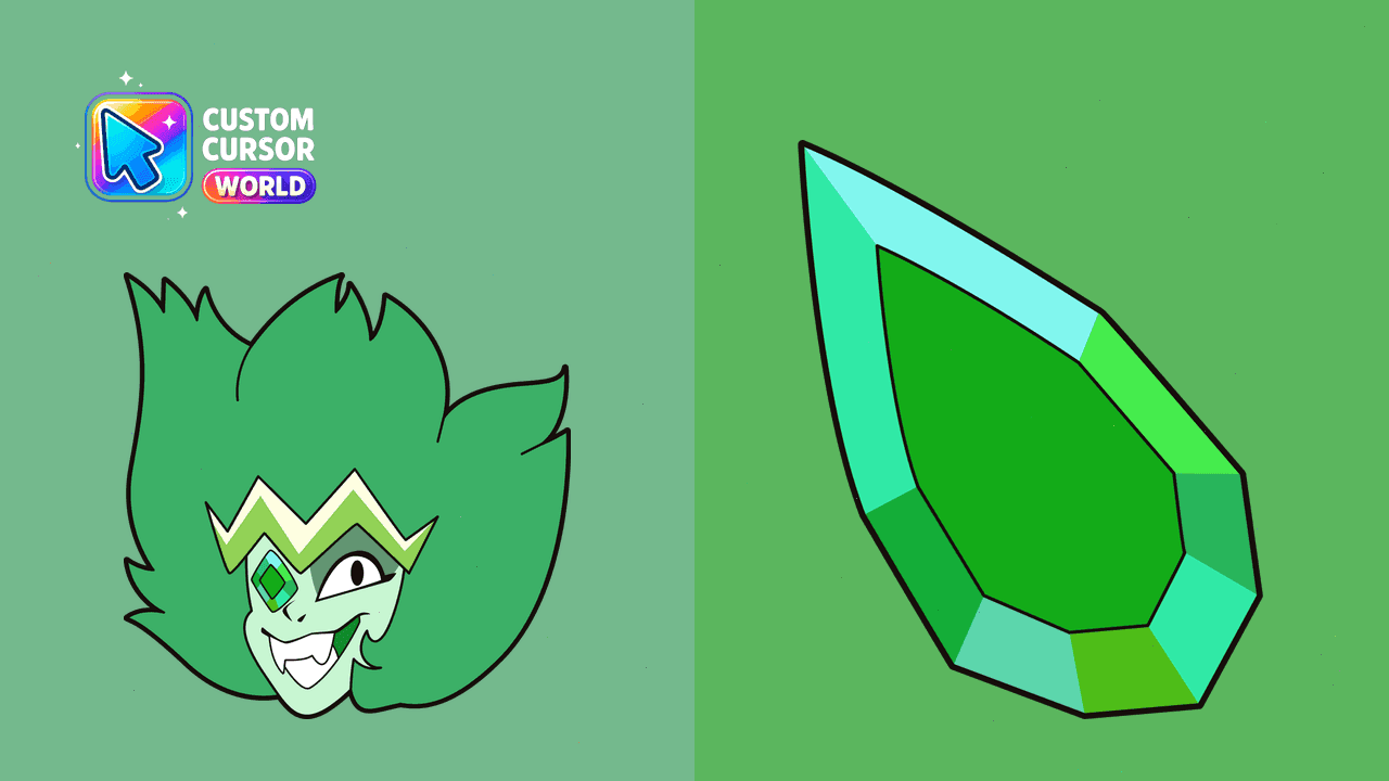 Прев'ю курсор-паку: Emerald Gemstone Cursor Pack for Chrome and Edge